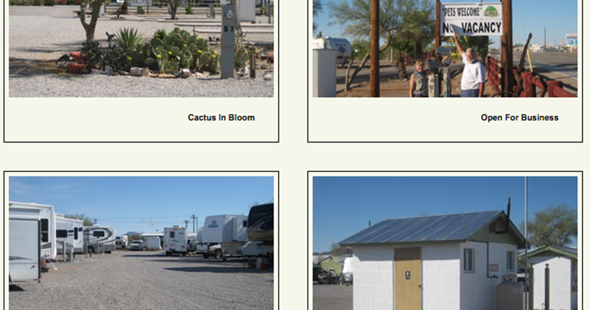 The Scenic Road RV Park Quartzsite, Arizona