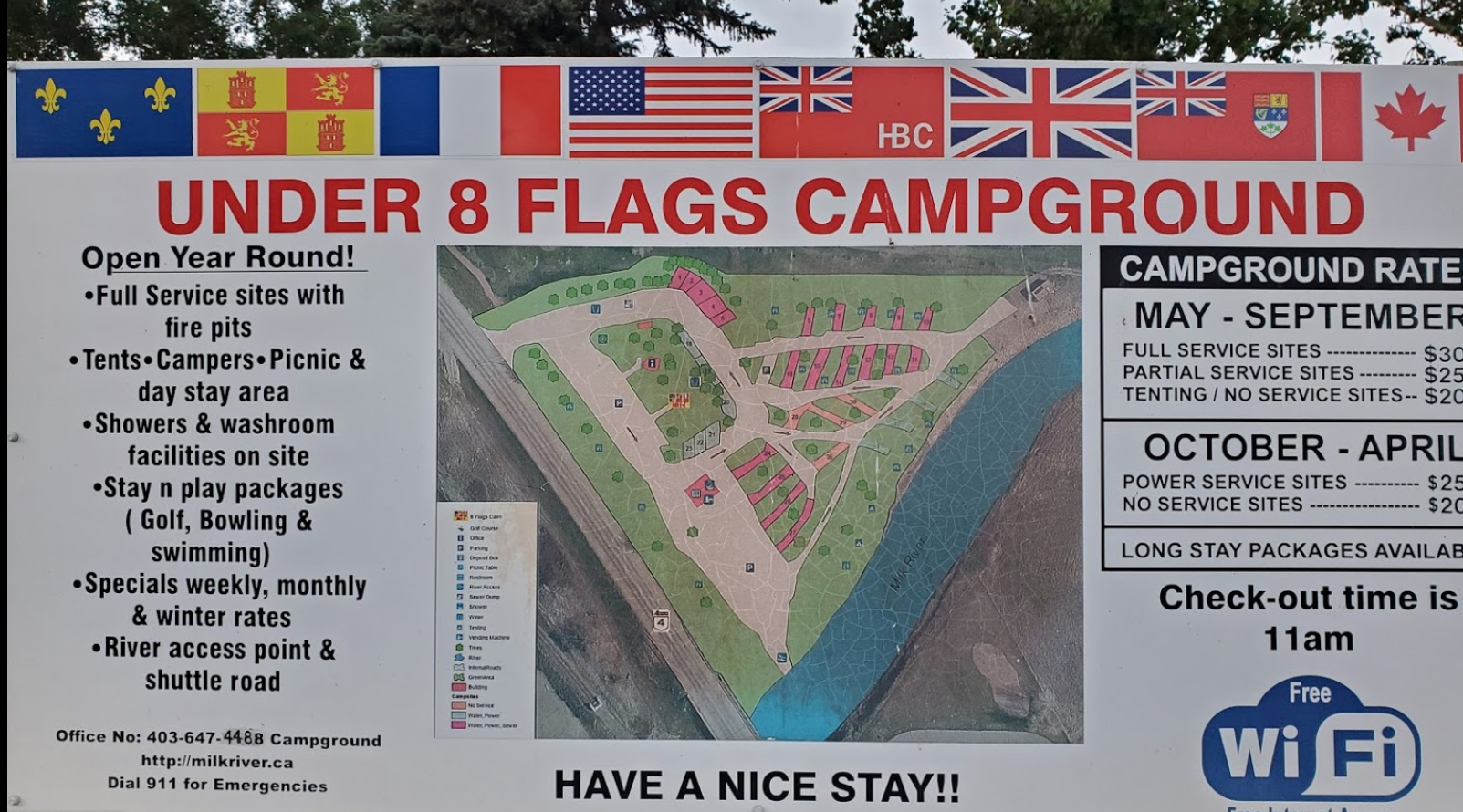 Under 8 Flags Campground Milk River, Alberta