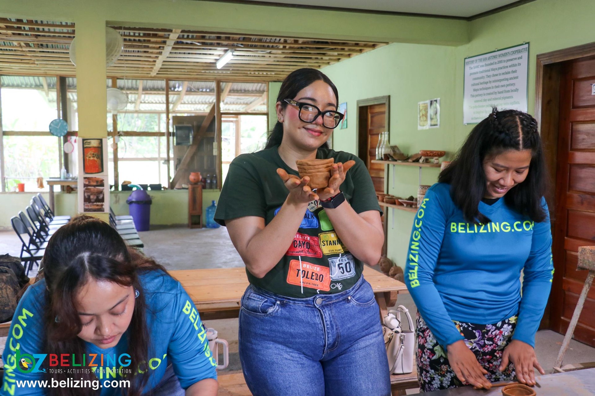 Pottery making at San Antonio Women's Co-op